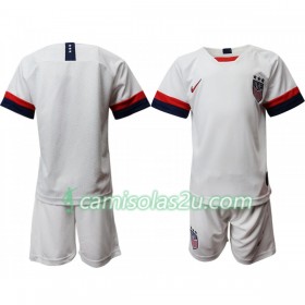 Camisolas de Futebol Estados Unidos Criança Equipamento Principal 2019 Manga Curta